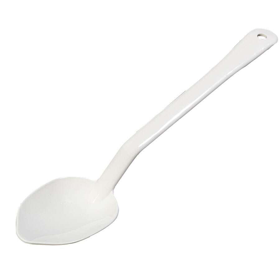 Carlisle 442002 13" White Solid Serving Spoon