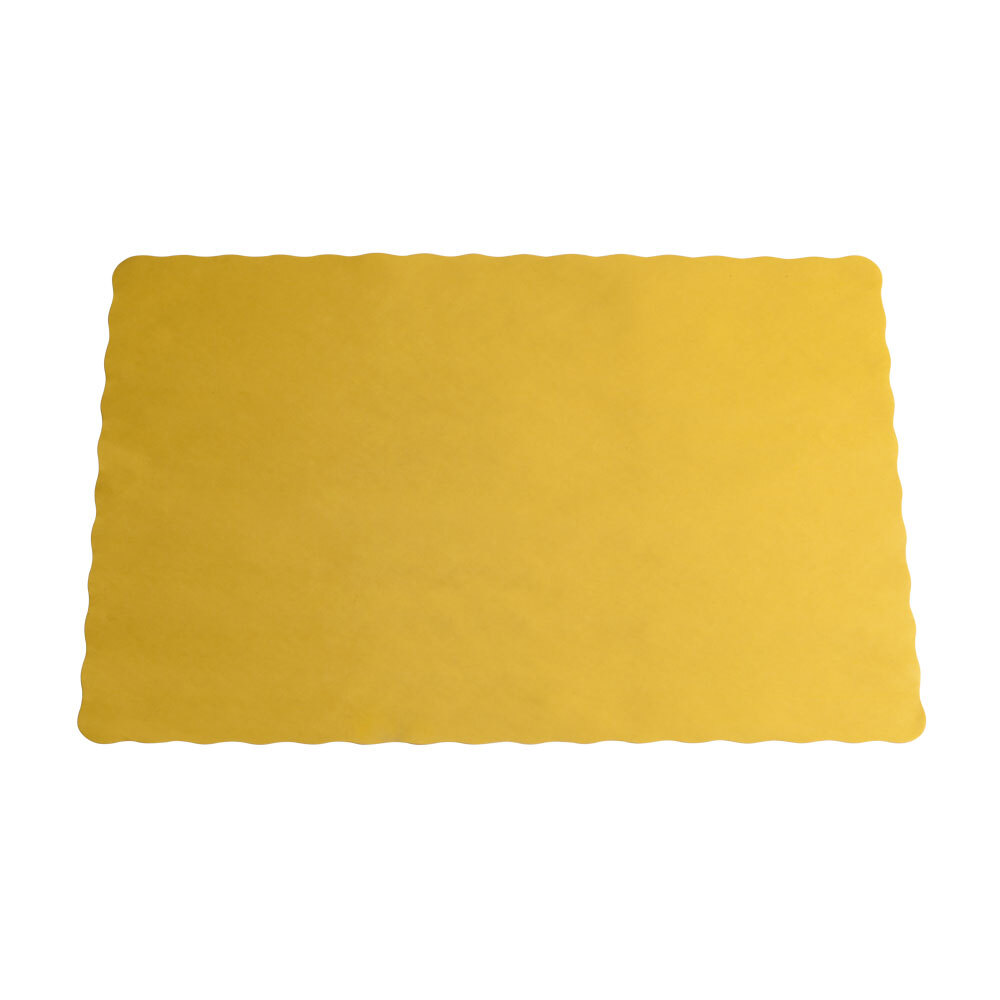 Yellow Colored Paper Placemat, Scalloped Edge, 10" x 14" 1000 / Case