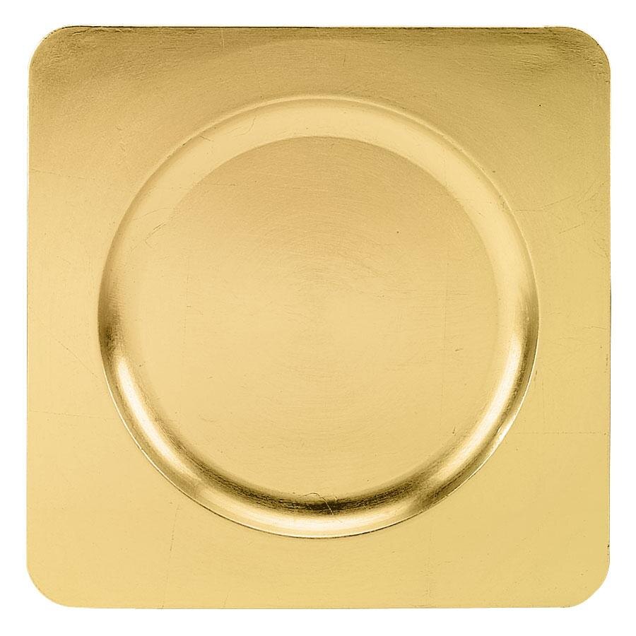 Tabletop Classics TRG6660 12 1/4" Gold Square Acrylic Charger Plate
