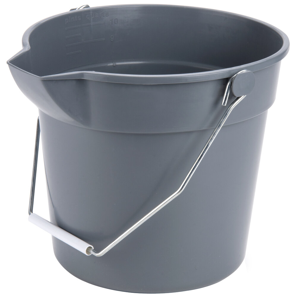Gray 10 Quart Round MultiPurpose Bucket