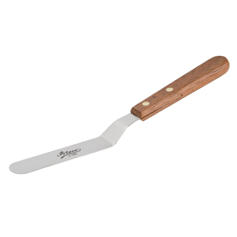 Ateco 1385 Small Size Tapered Offset Baker's Spatula with 4" Blade