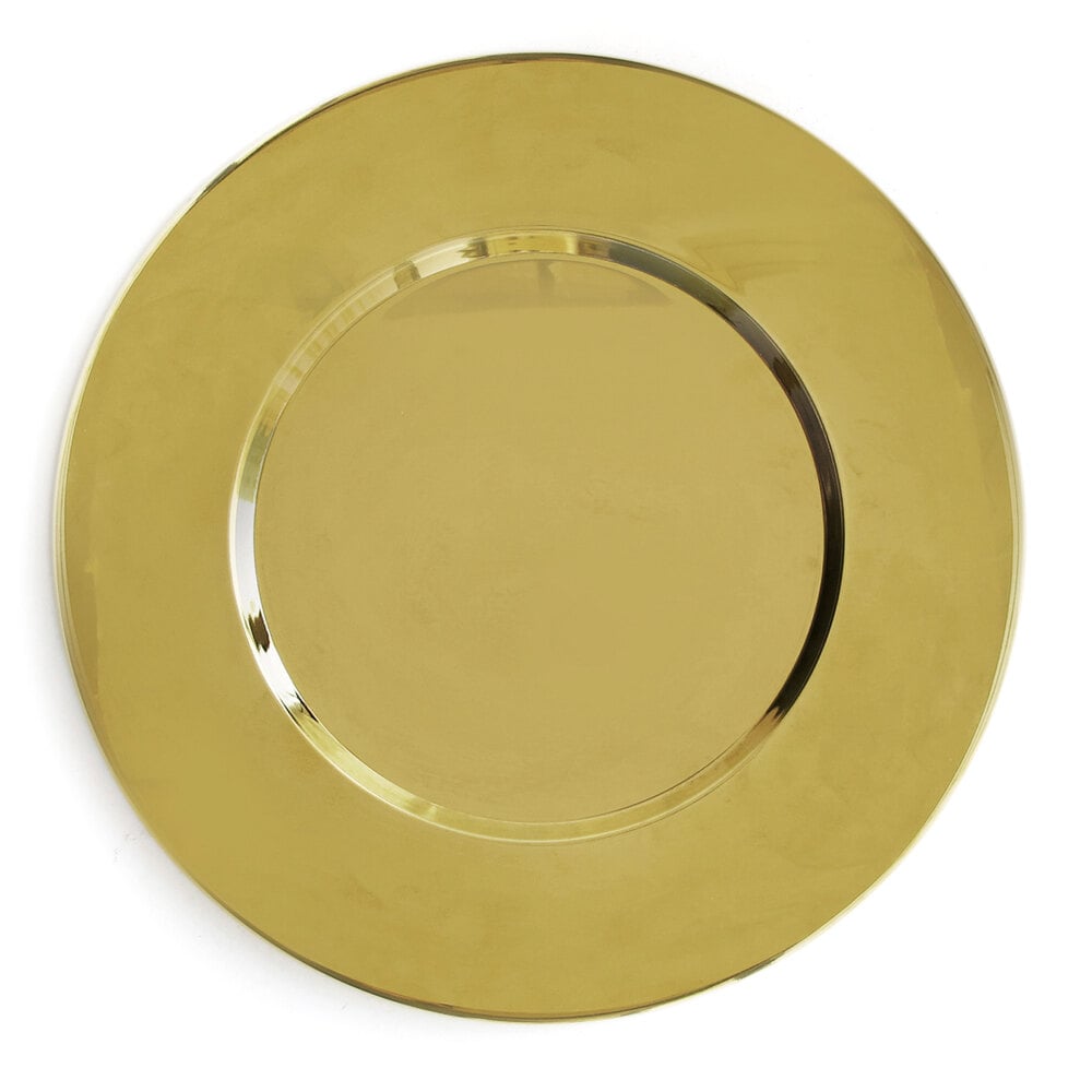 The Jay Companies 13" Round Bridal Gold Metal Charger Plate