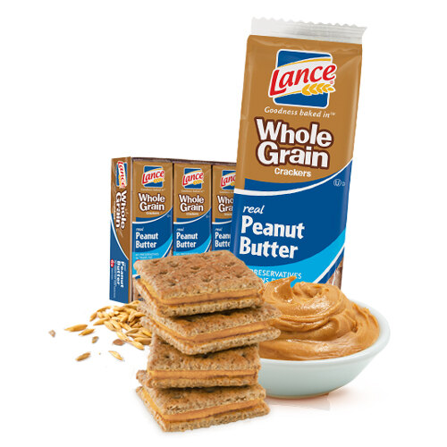 Lance 6 Count Whole Grain Peanut Butter Sandwich Crackers 14 / Case