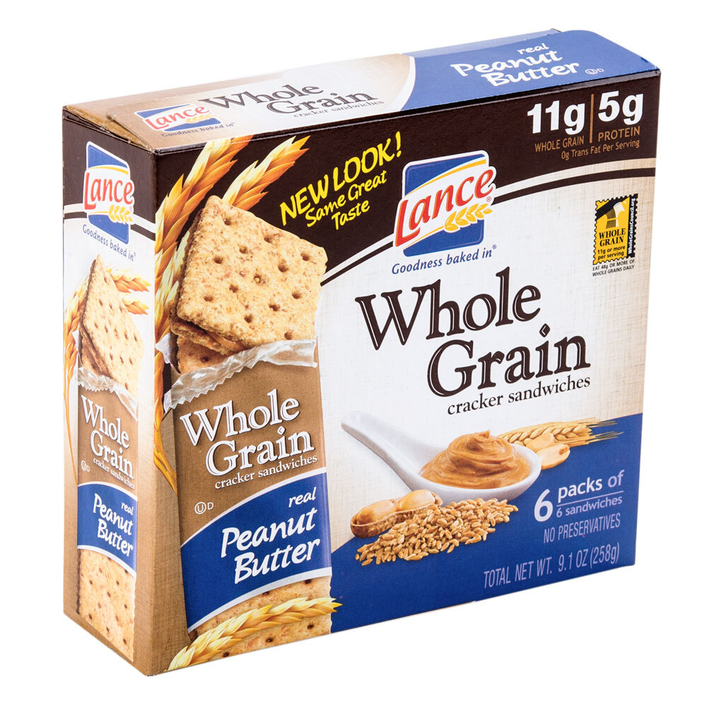 Lance 6 Count Whole Grain Peanut Butter Sandwich Crackers