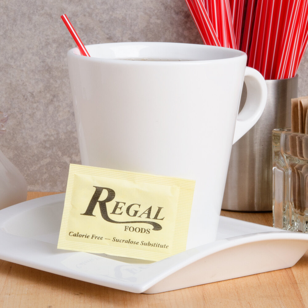 Regal Foods 1 Gram Yellow Sugar Substitute Packet 2000/Case