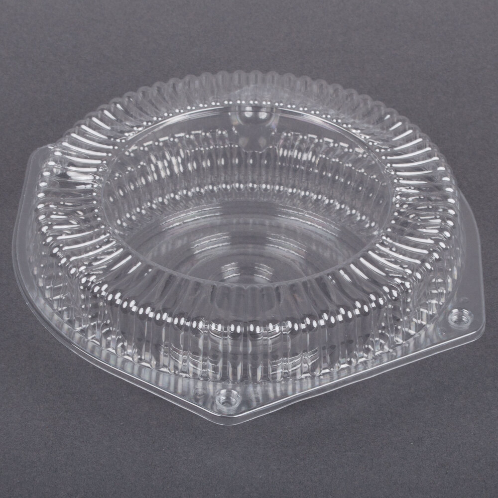 Polar Pak 3125 8" Hinged OPS Plastic Shallow Pie Container 200/Case