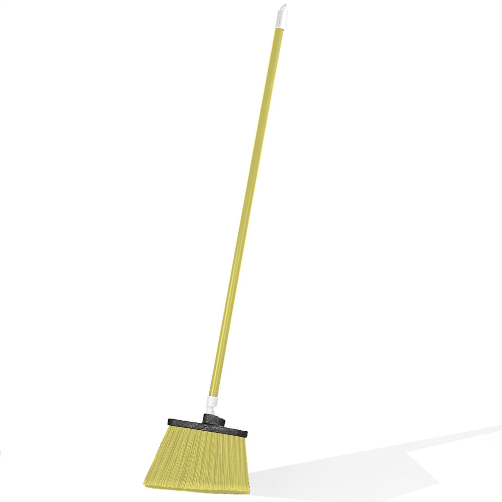Carlisle 4108204 Sparta DuoSweep 48" Flagged Yellow Angle Broom 12