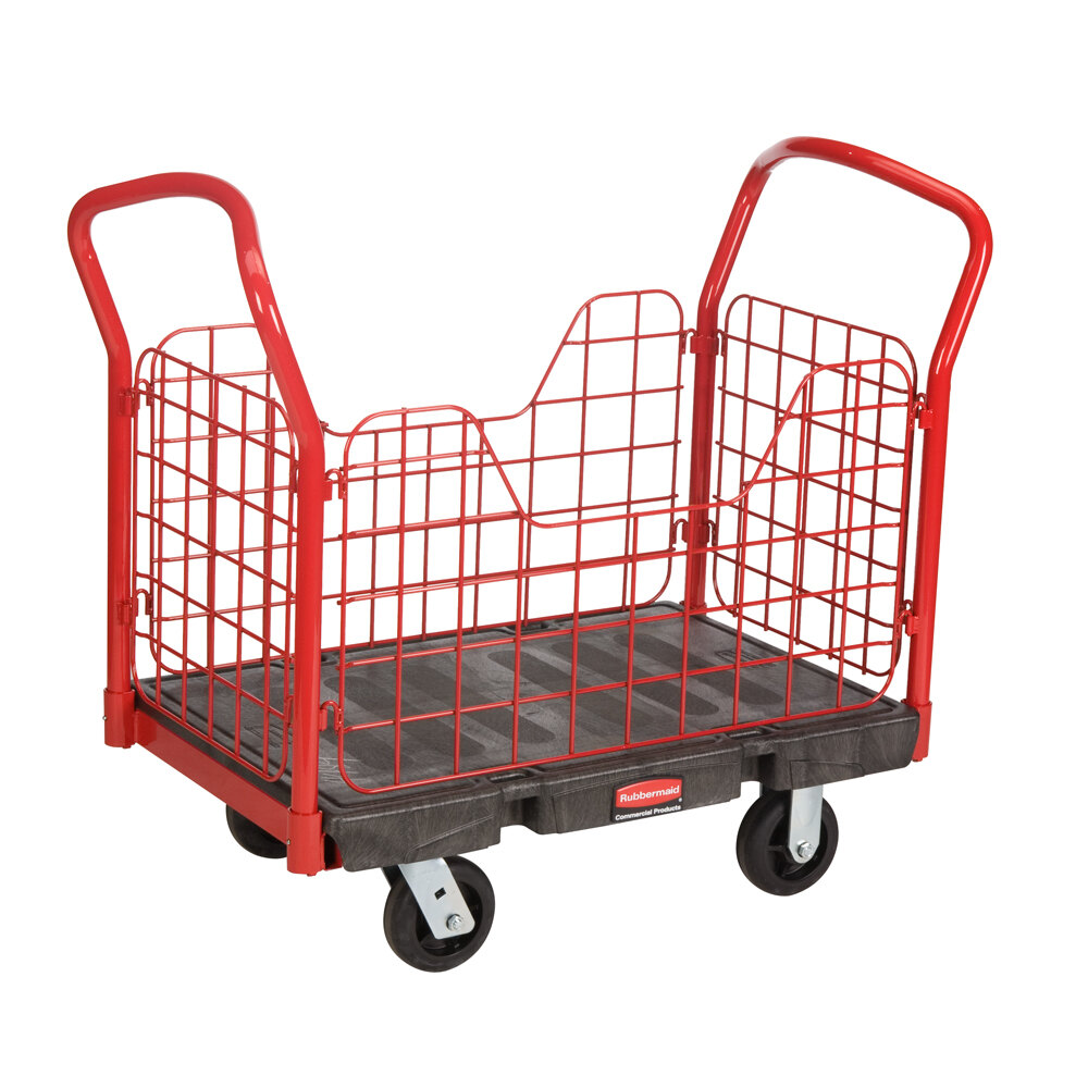 Rubbermaid 4484 Side Panel Platform Truck 36" x 24" (FG448400BLA)