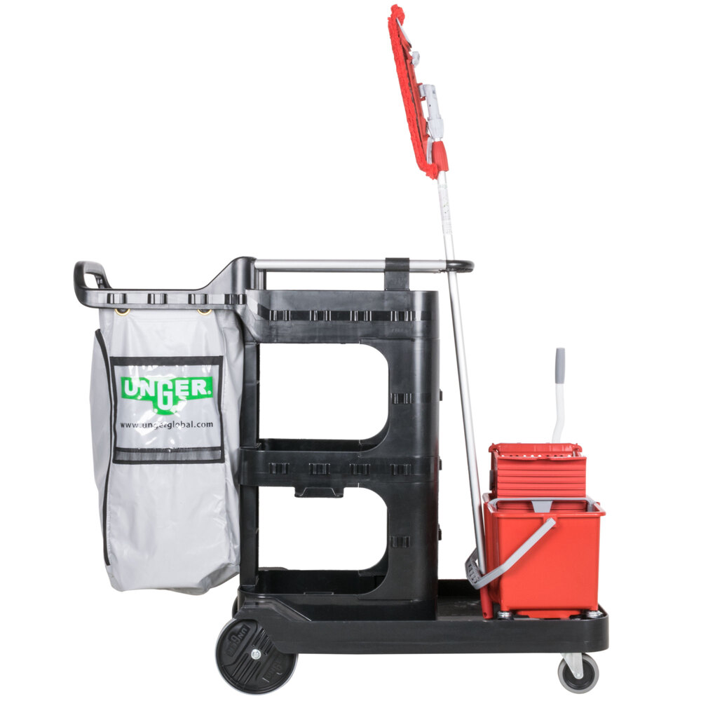 Unger RRSPS 16 Qt. Better Cleaning Specialist Janitorial Cart and