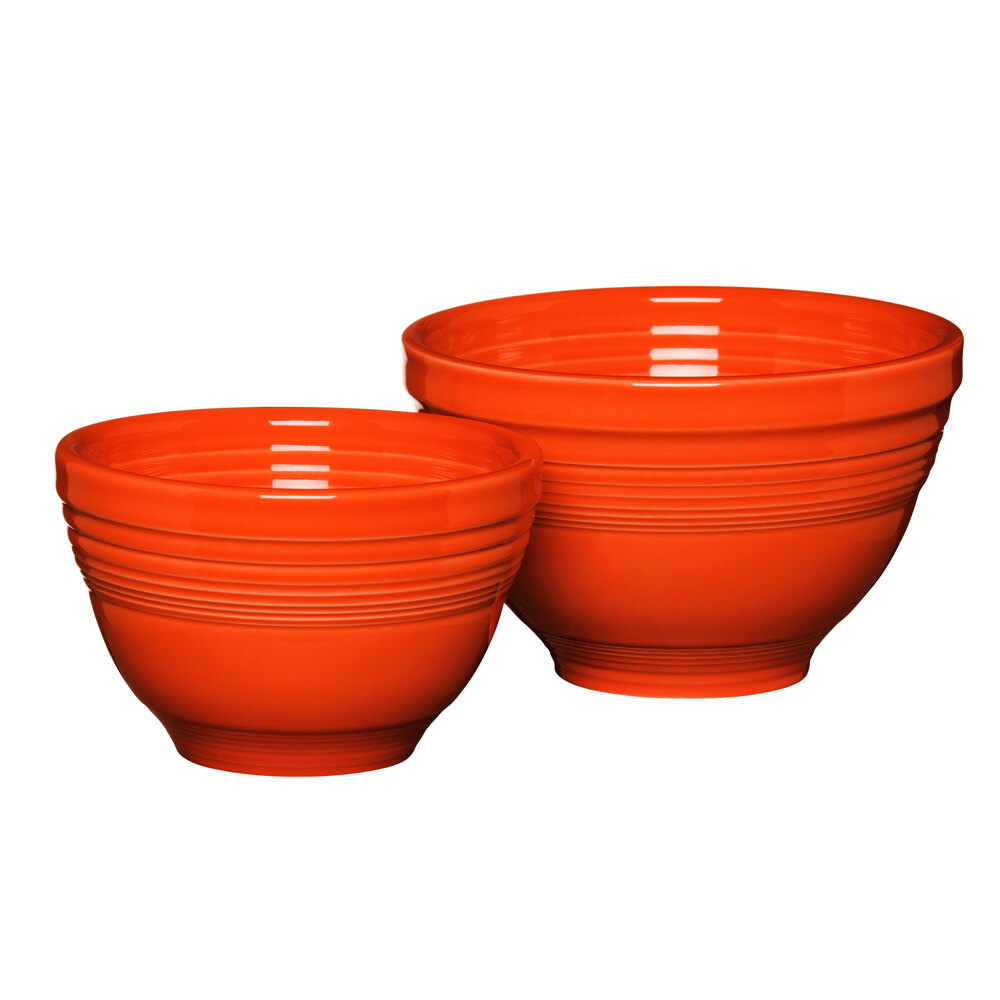 Homer Laughlin 867338 Fiesta Poppy 2Piece Prep Baking Bowl Set 2