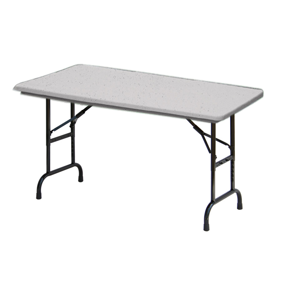Correll RSeries RA2448 24" x 48" Gray Plastic Adjustable Height