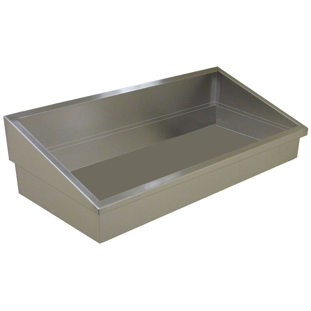 SterilSil E1DDA3V Stainless Steel DropIn Angled Countertop Silverware Dispenser for Three E1