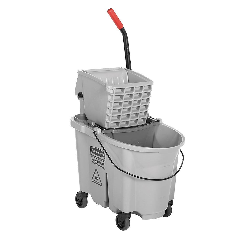 Rubbermaid Gray 1863897 35 Qt. Executive Series WaveBrake® Side Press