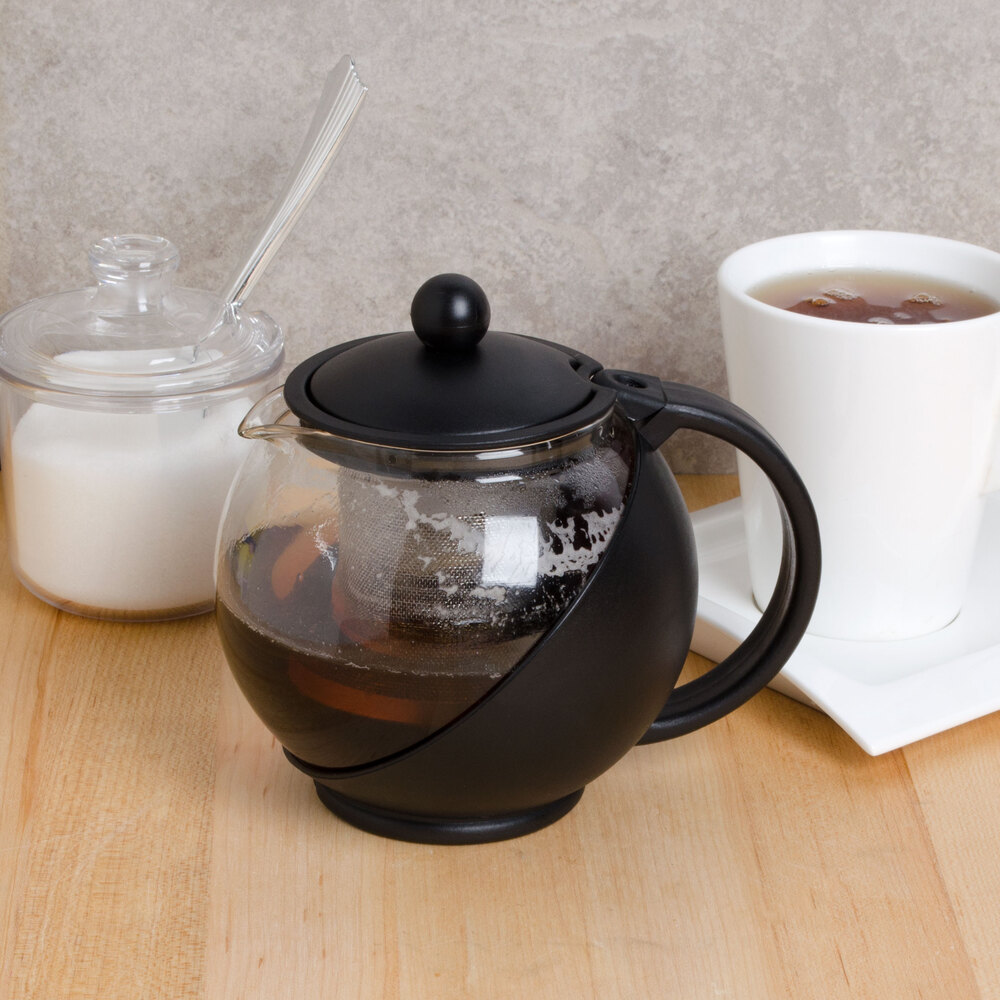 25 oz. Tempered Glass Tea Pot Infuser with Stainless Steel Basket