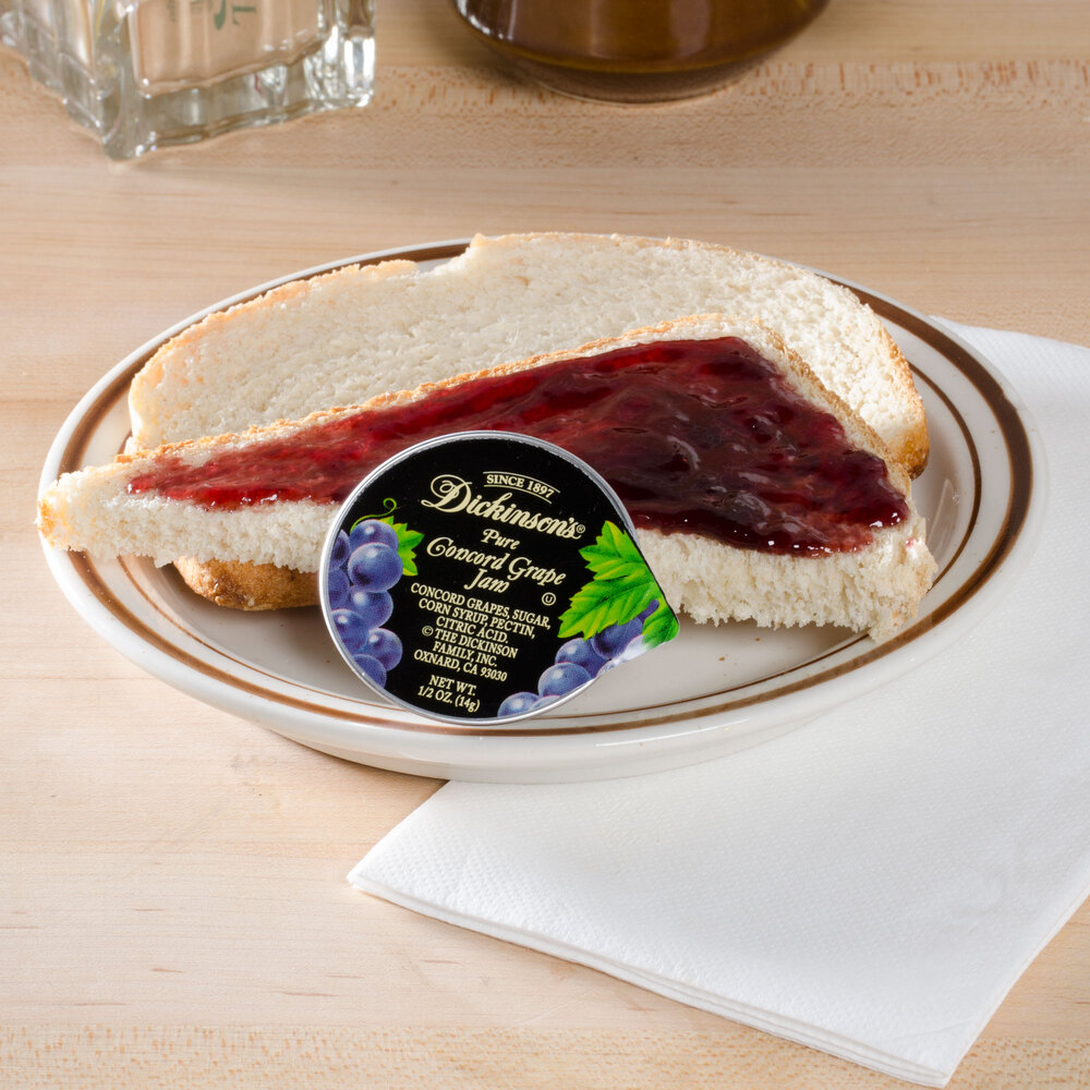 Dickinson's Pure Concord Grape Jam (200) .5 oz. Portion Cups / Case 200/Case