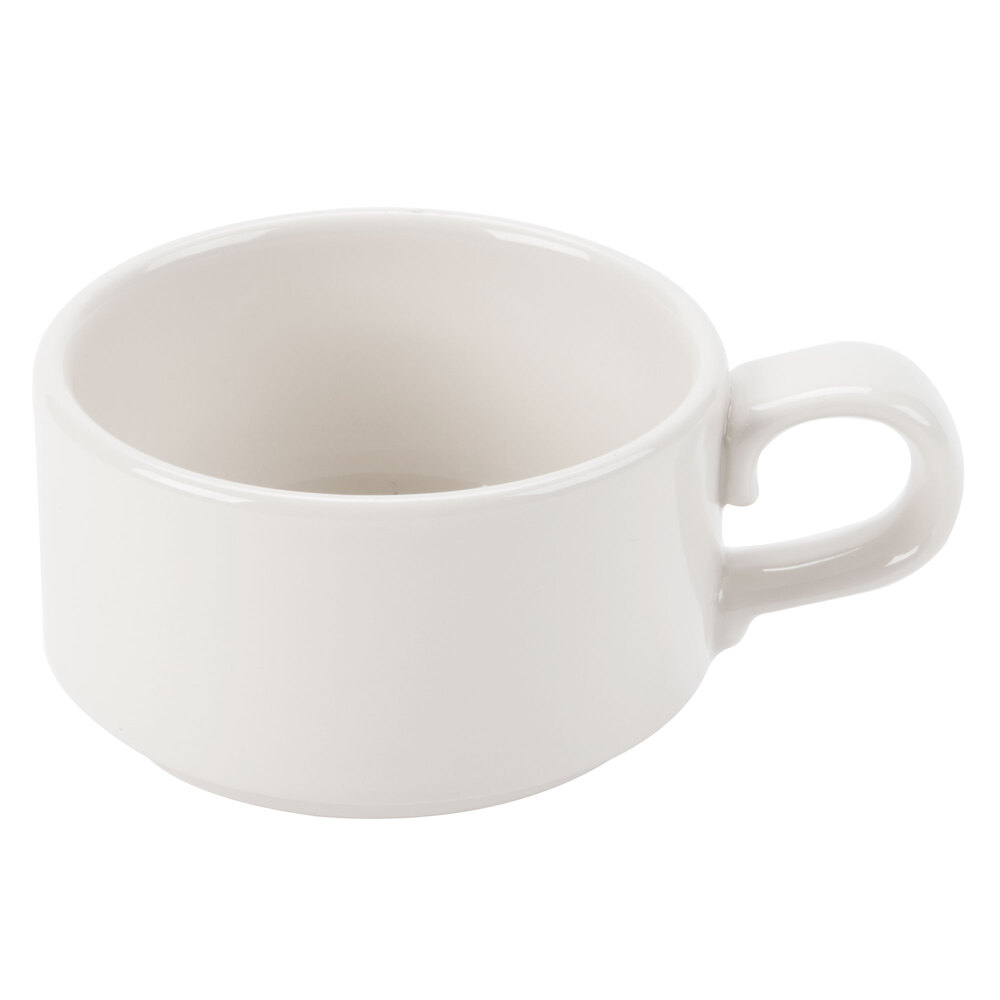 Homer Laughlin 11400 American White (Ivory/Eggshell) 13 oz. Soup Mug