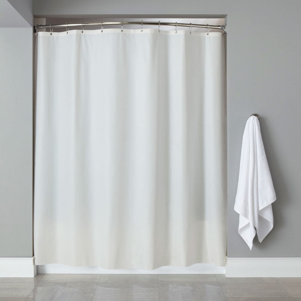 Navy And Cream Curtains Shower Curtain with Valance
