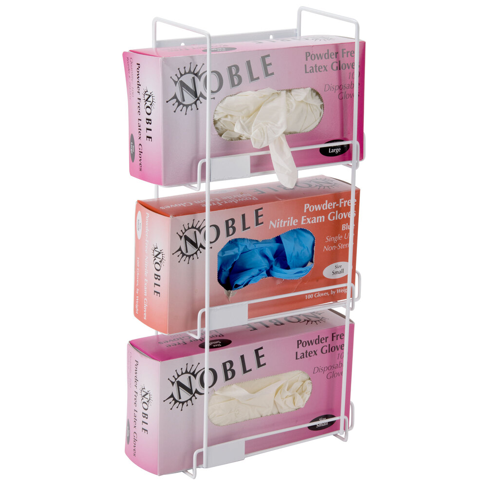 Noble Products 3 Box Wire Wall Mount Glove Rack