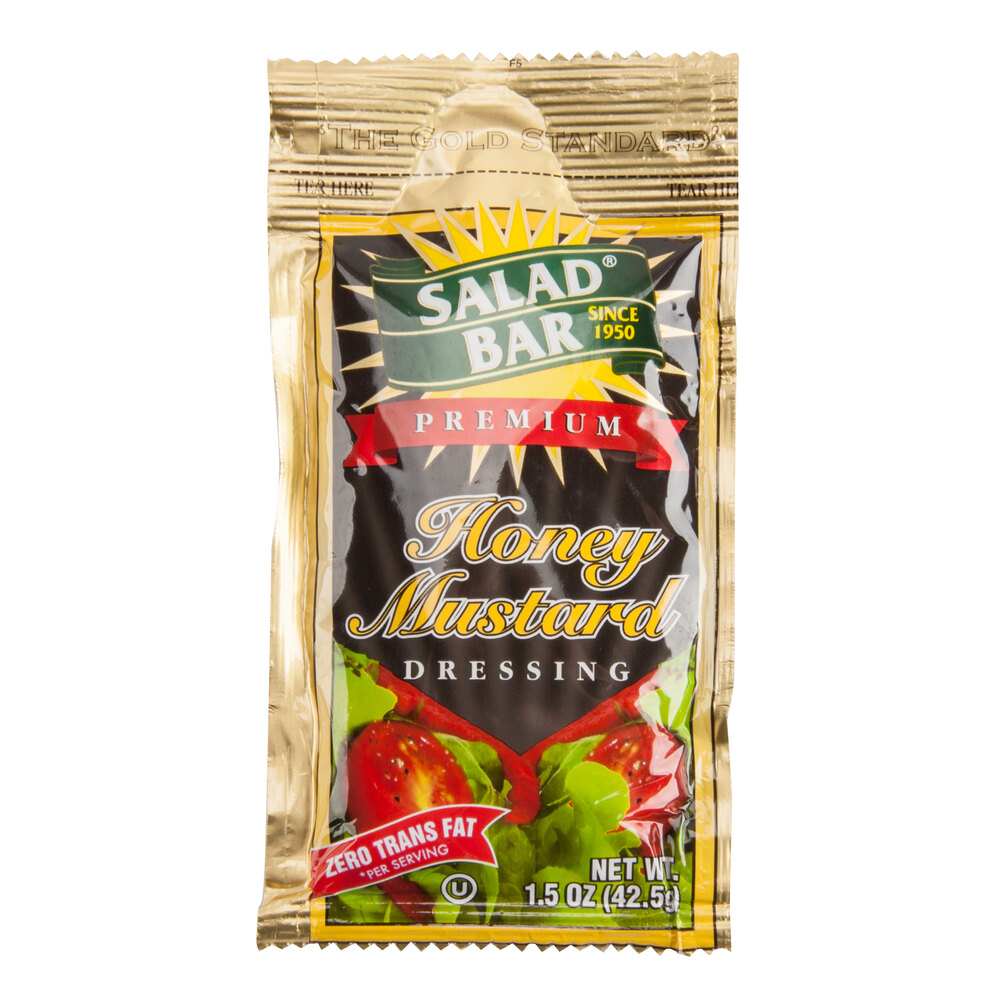 Salad Bar Honey Mustard Dressing (60) 1.5 oz. Portion Packets / Case