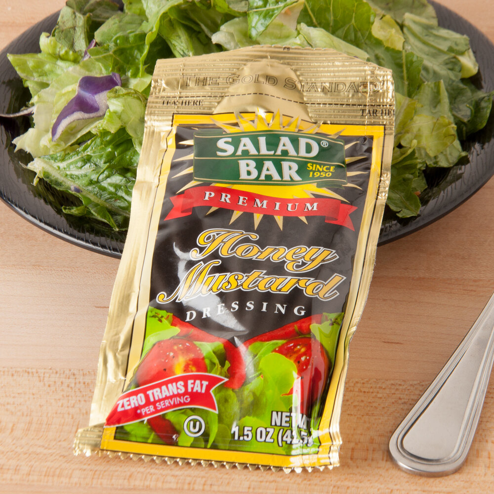 Salad Bar Honey Mustard Dressing (60) 1.5 oz. Portion Packets / Case