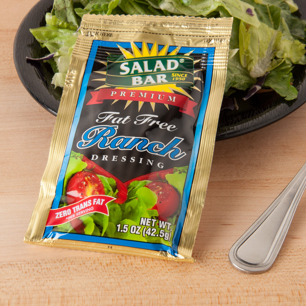 Salad Bar Fat Free Ranch Dressing (60) 1.5 oz. Portion Packets / Case