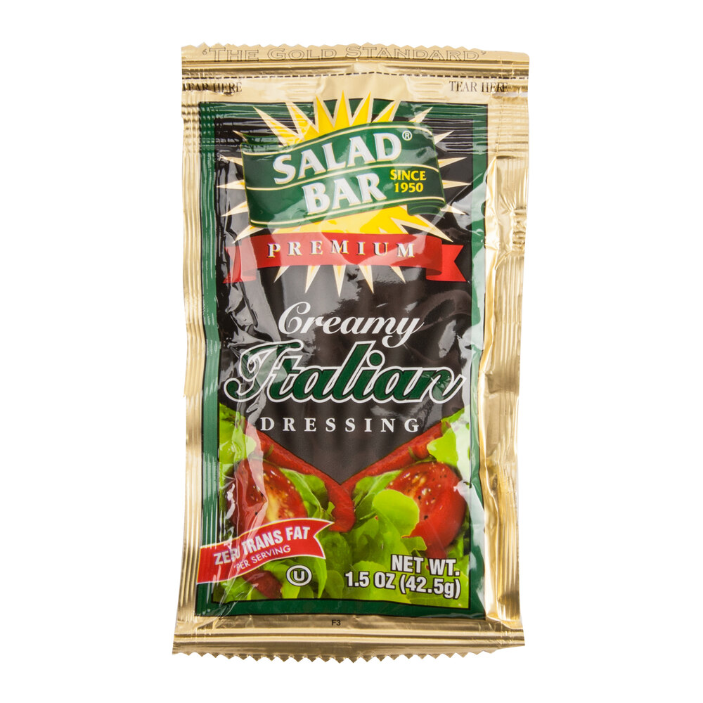 Salad Bar Creamy Italian Dressing (60) 1.5 oz. Portion Packets / Case 60/Case
