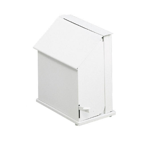 Rubbermaid FG135 White Single Stall Sanitary Napkin Receptacle with