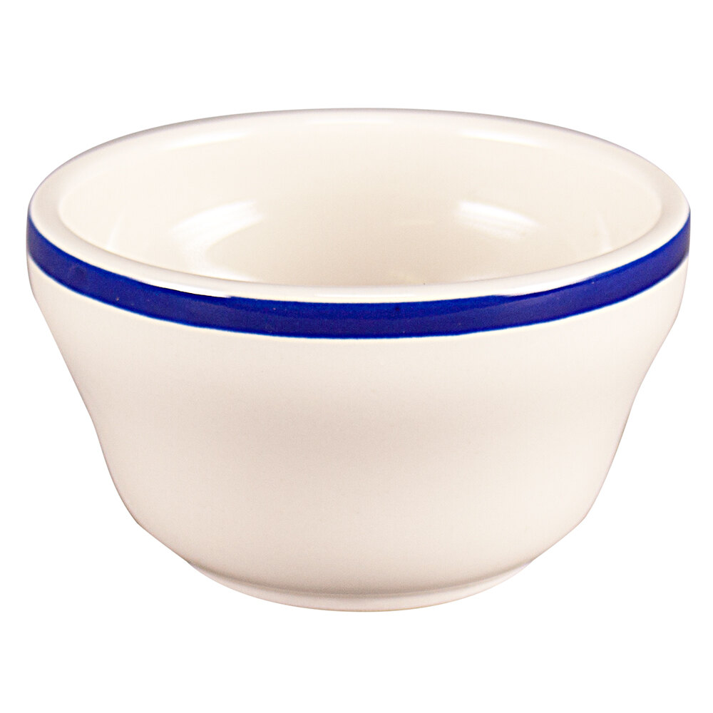 Homer Laughlin 1015083 Shamrock and Cobalt 7.25 oz. Rolled Edge