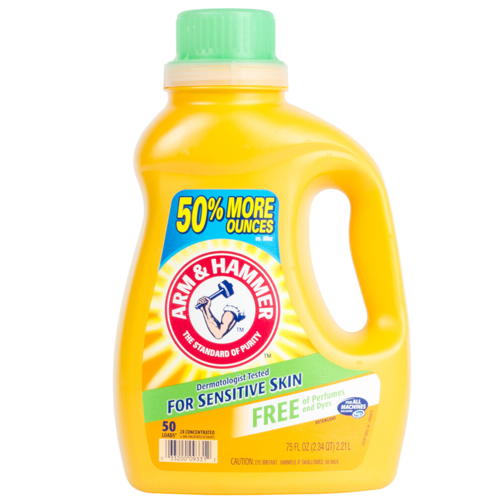 Arm & Hammer 75 oz. 2X HE Perfume & Dye Free Liquid Laundry Detergent