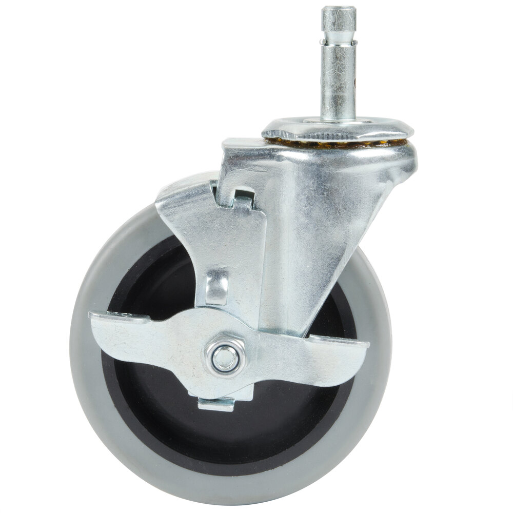 Carlisle SBCC24500 Equivalent Fold 'N Go Cart 4" Replacement Swivel Caster with Brake