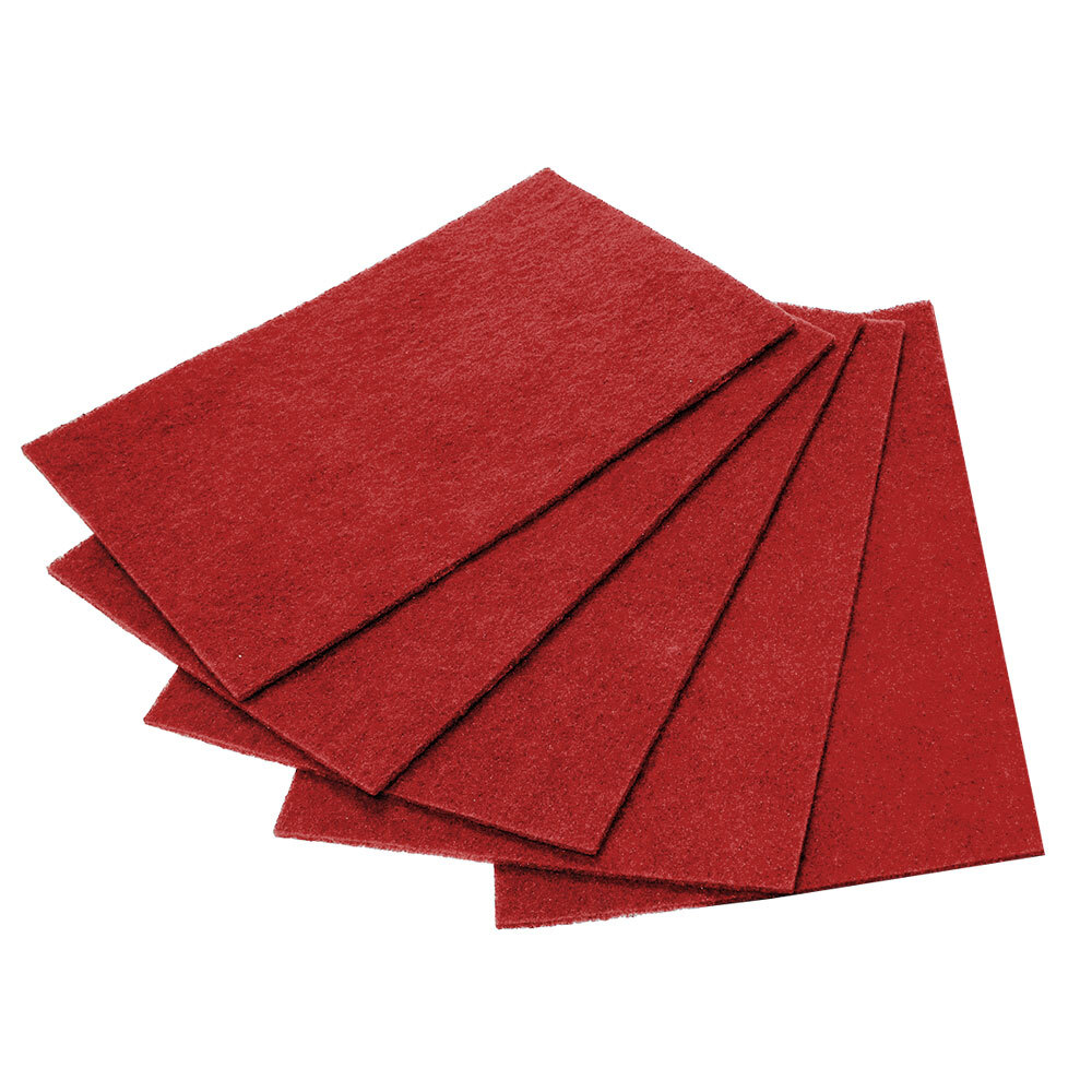Pacific 875905 3M 28" x 14" Red Rectangular Buffing Floor Pad for