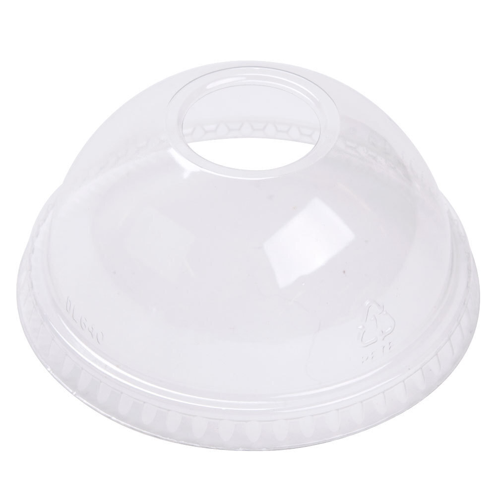 Choice Clear Dome Lid with Hole 50 / Pack