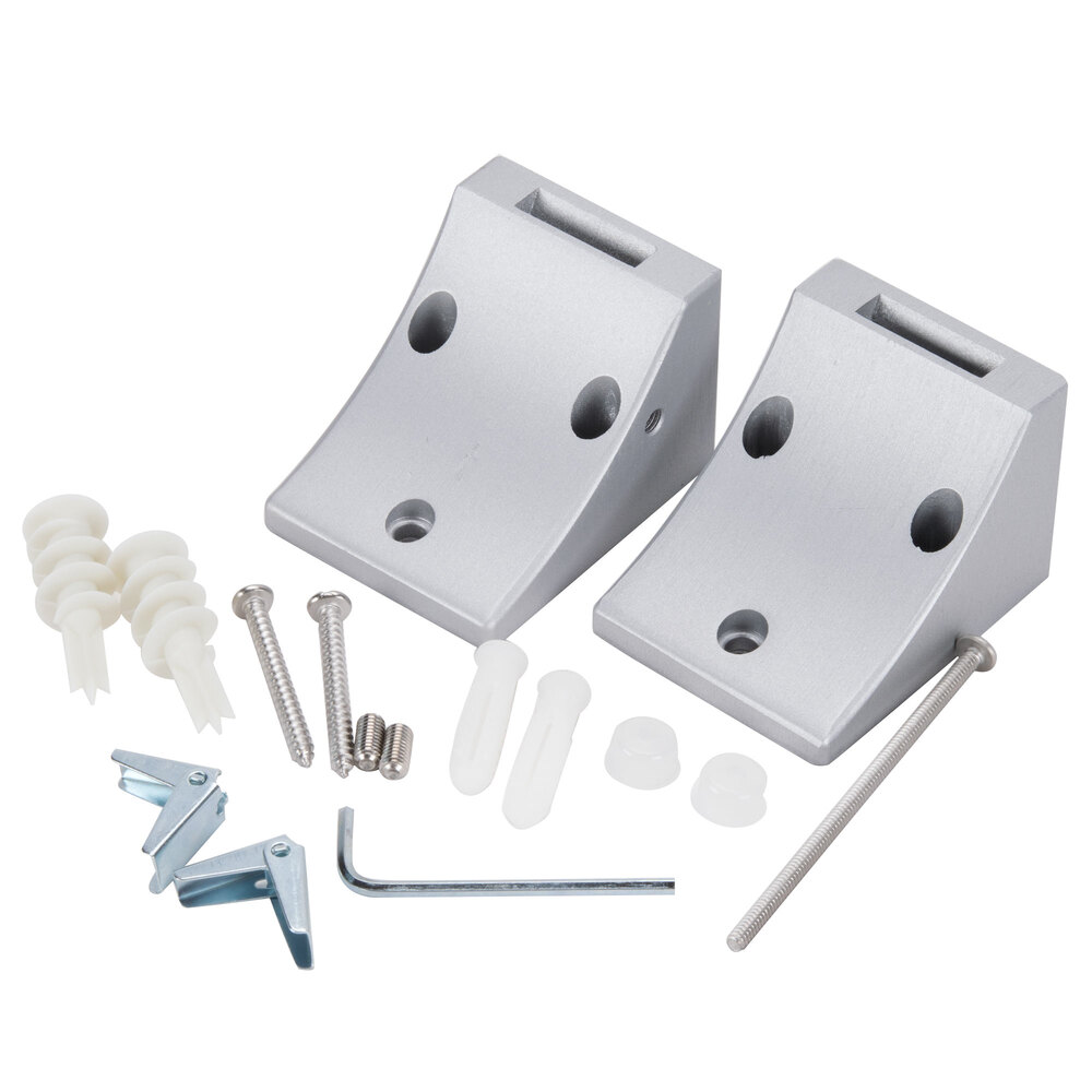 The Arc Replacement Shower Rod Wall Bracket with Brushed Finish Pair