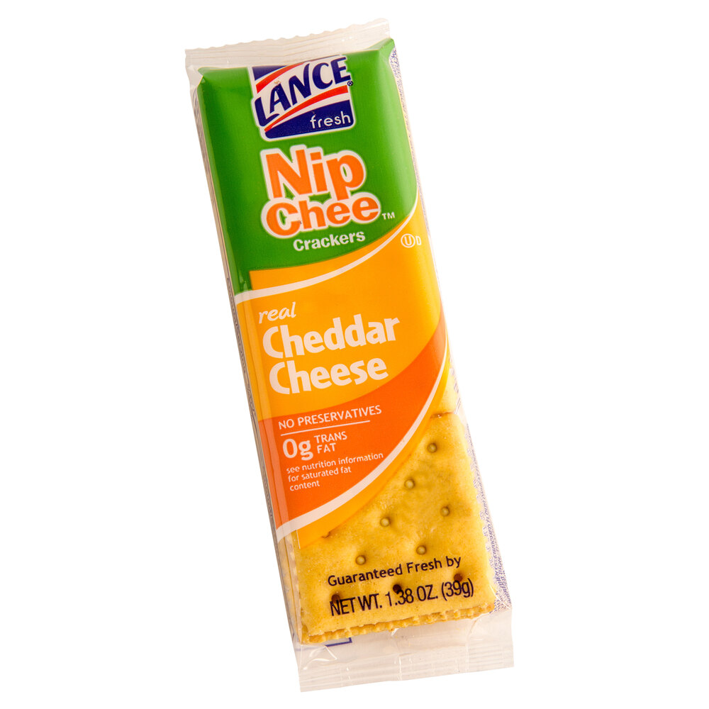Lance 6 Pack Nip Chee Cheddar Cheese Sandwich Crackers 120 / Case