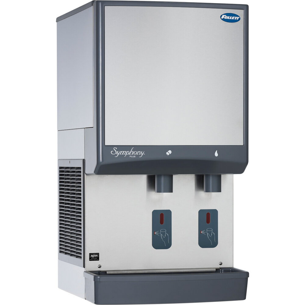 Follett 50CI425WS Symphony Countertop Water Cooled Ice Maker and Water Dispenser 50 lb.