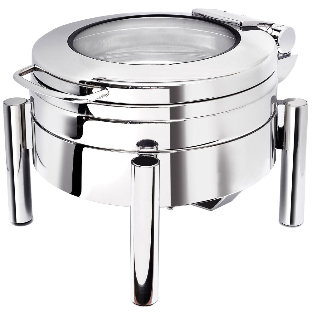 Eastern Tabletop 3978GS 4 qt. Round Stainless Steel Chafer with Stand