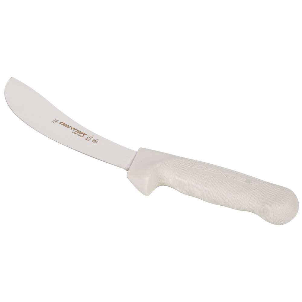 Dexter Russell 06123 6" Beef Skinning Knife with White Handle