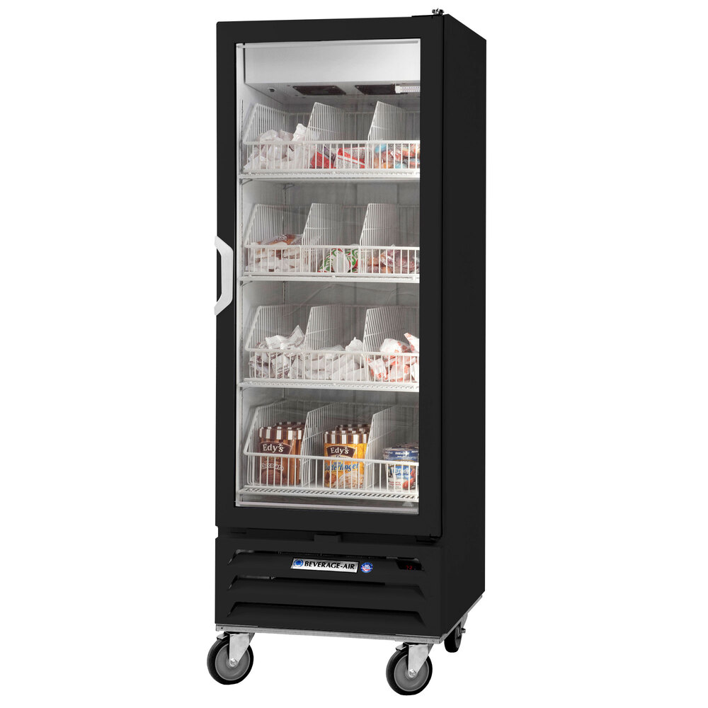 Beverage Air MMF12 24" Black MarketMax Glass Door Merchandiser Freezer