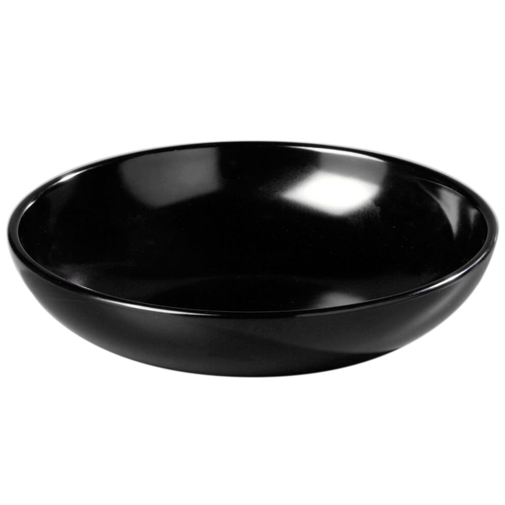 Carlisle 1250B03 3.7 Qt. Black Melamine Salad Bowl 6 / Case