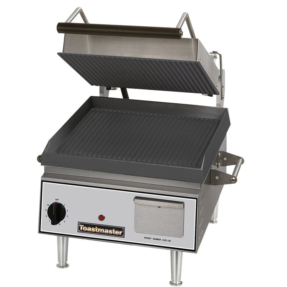 Toastmaster TG14IG Grooved Iron Panini Sandwich Grill 208/240V