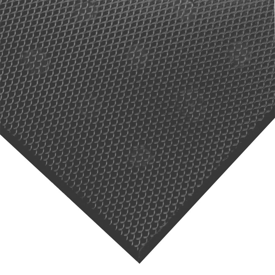2' x 3' VIP Black Cloud Black Rubber Floor Mat 3/4" Thick