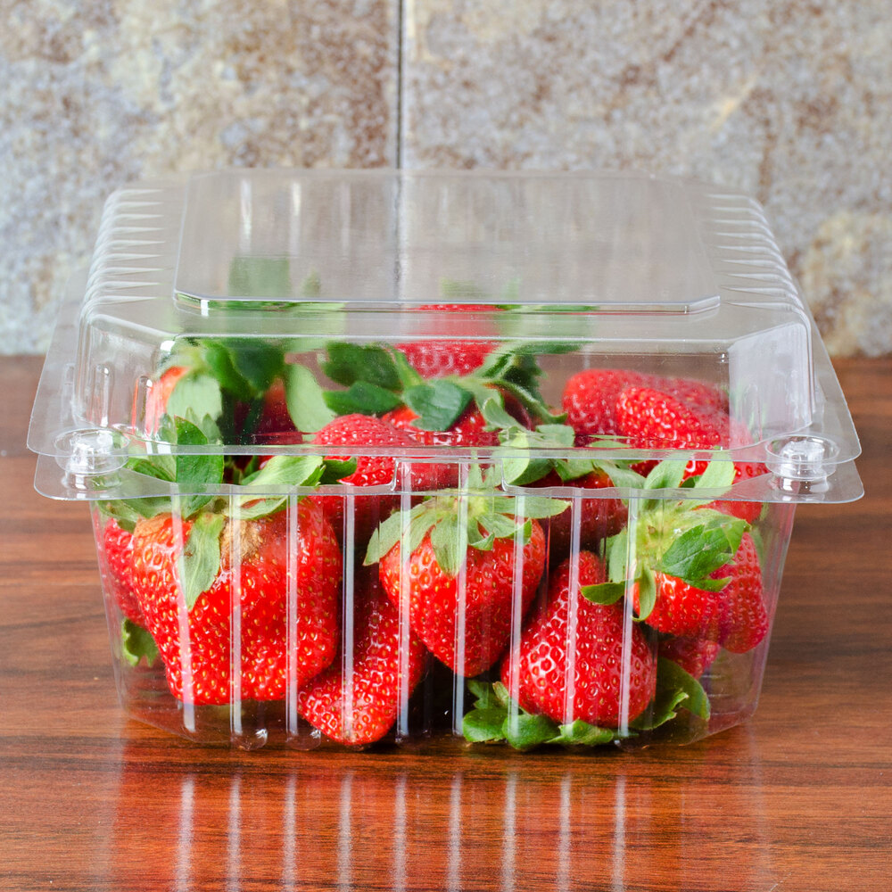 1 Qt. Vented Clamshell Produce / Berry Container 250/Case