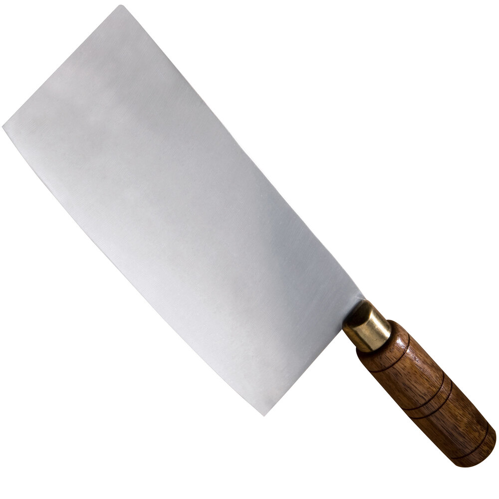 8" Chinese Cleaver with Wood Handle