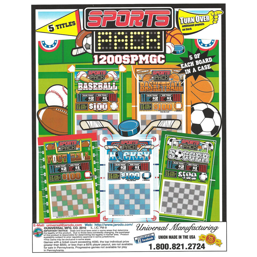 Sports Punch Board Game of Chance