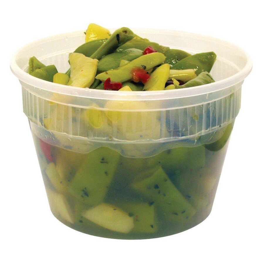 16 oz. Newspring SD5016Y DELItainer Translucent Round Deli Container