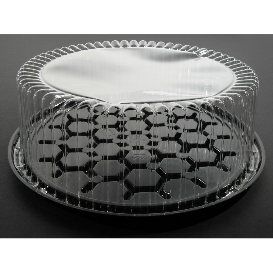 D&W Fine Pack G33 10" 12 Layer Cake Display Container with Clear Dome