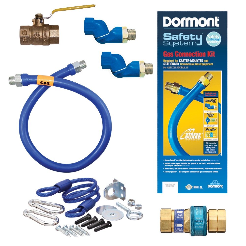 48" Dormont 1675KIT2S Deluxe SwivelMAX Gas Connector Kit 3/4" Diameter