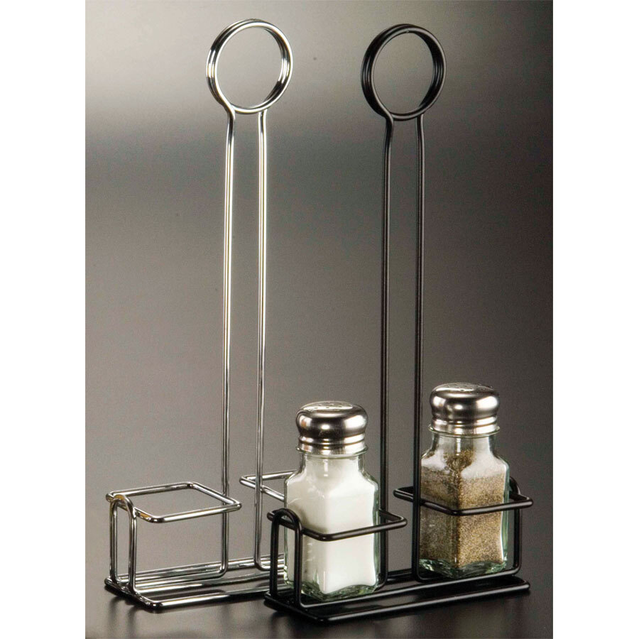 American Metalcraft WSPR3C Chrome Salt and Pepper Shaker Rack Round Top
