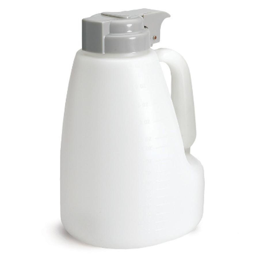 Tablecraft MW48 48 oz. Gray ABS Top Translucent Salad Dressing