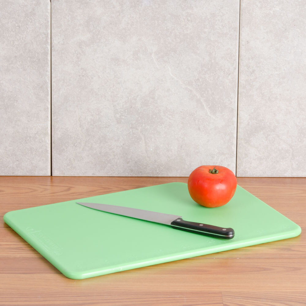 San Jamar CB121812GN Green 12" x 18" x 1/2" CutNCarry Cutting Board